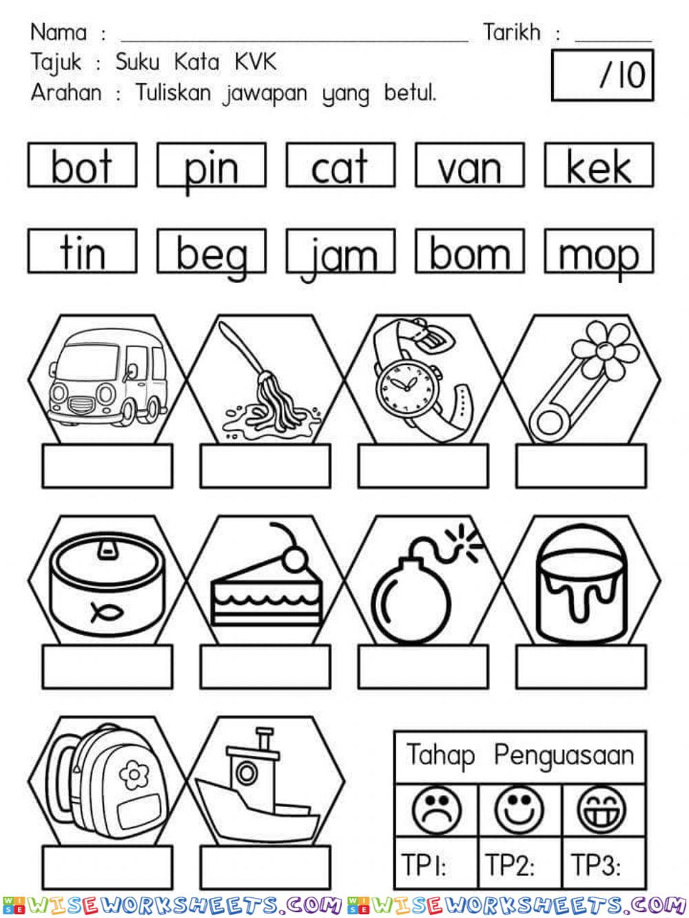 Kemahiran 8 : Perkataan KVK