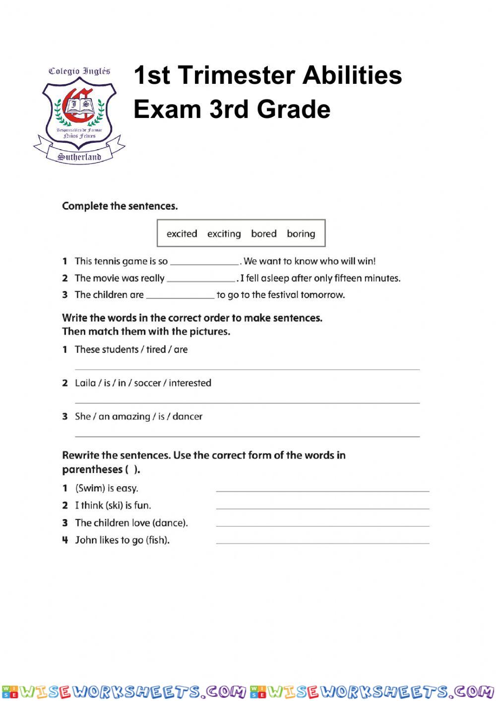 Abilities exam 3