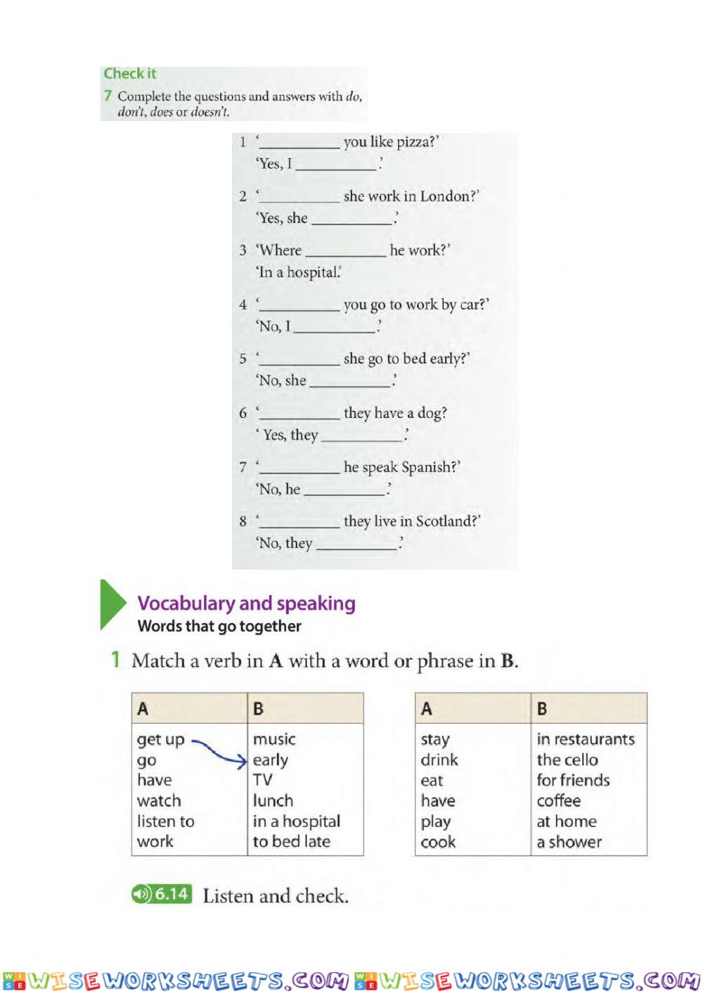 worksheet