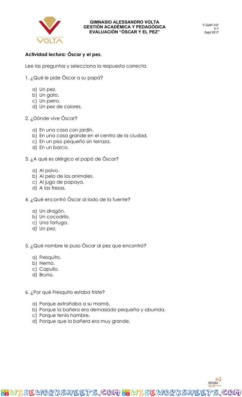 Evaluación plan lector