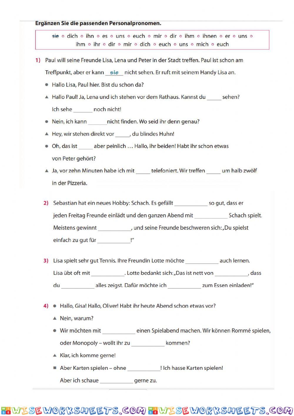 worksheet