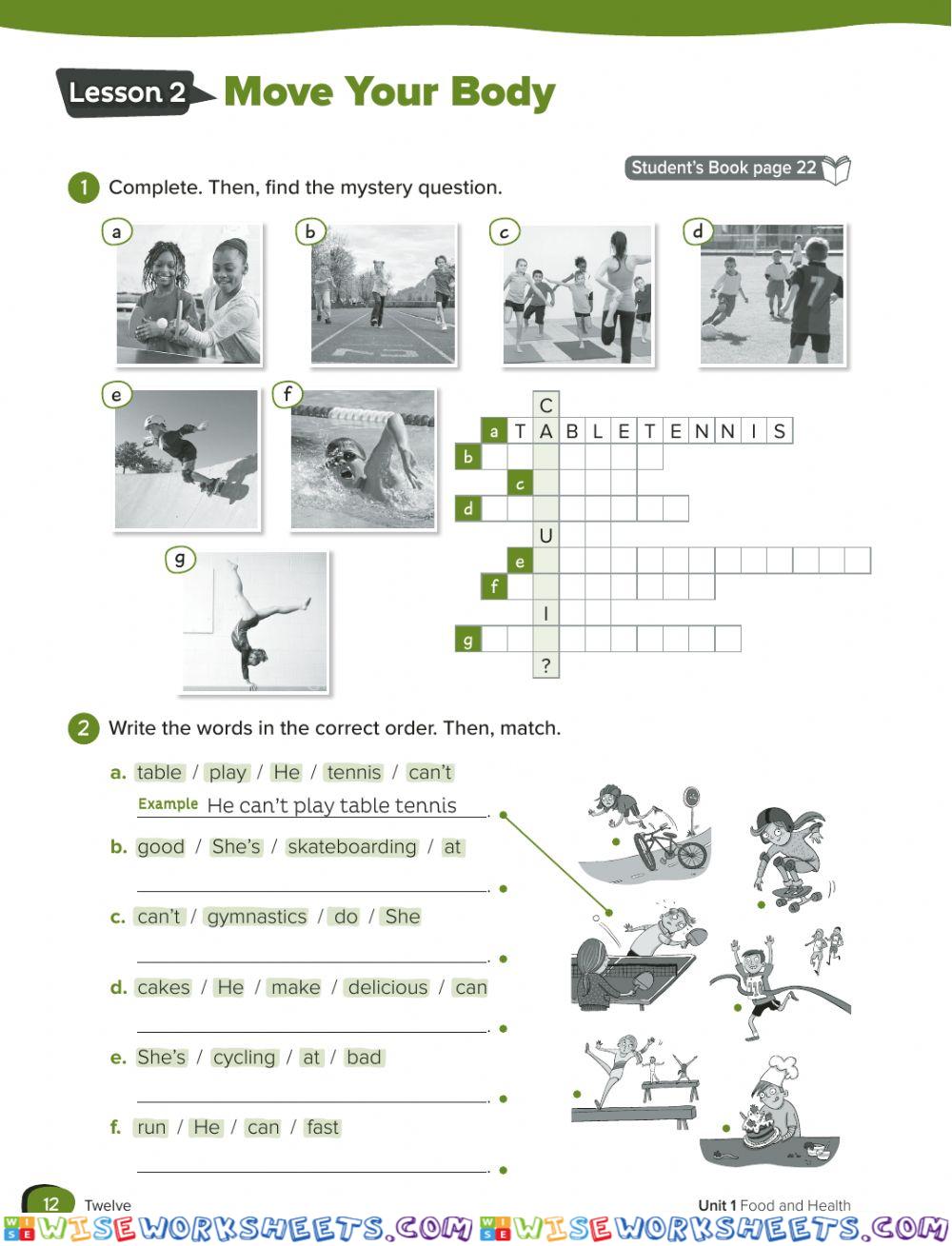 Sports crossword