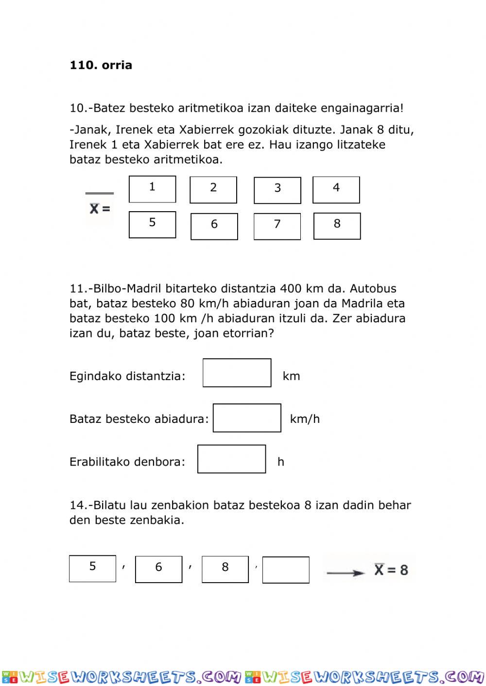 worksheet