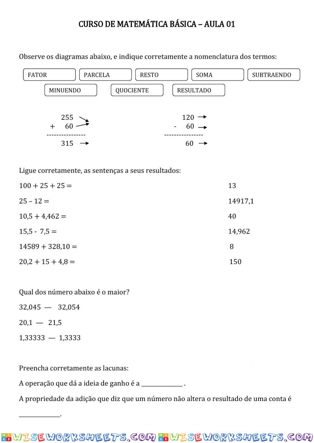 Revisão - MB - 1ª aula