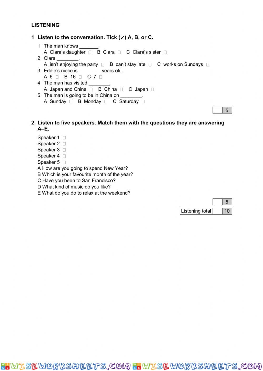 worksheet