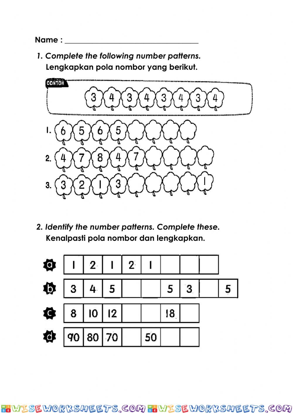 Number patterns