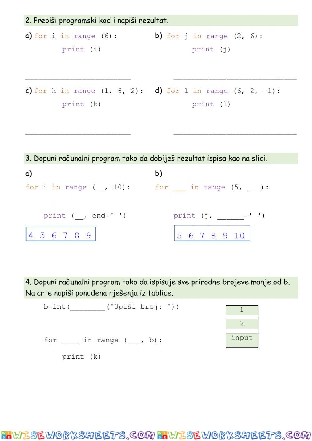 worksheet