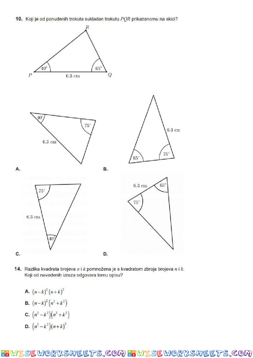 worksheet