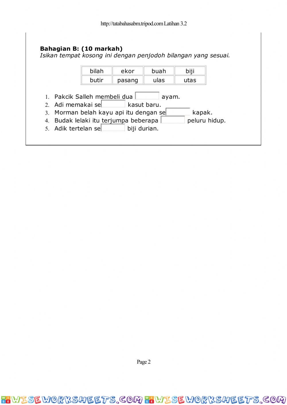 worksheet