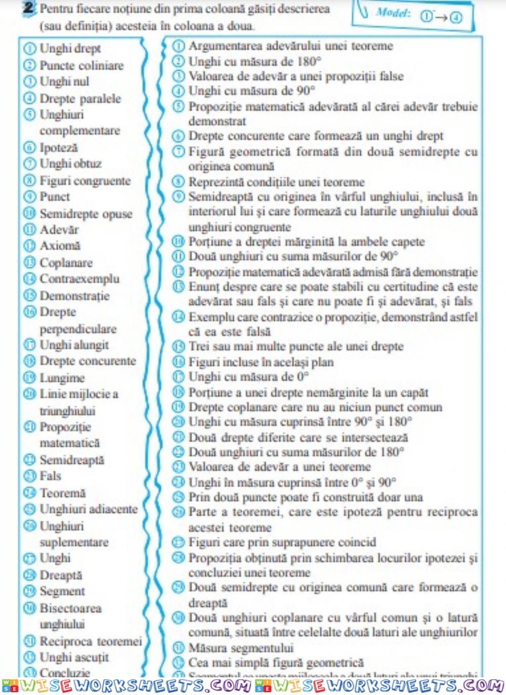 Noțiuni geometrice fundamentale