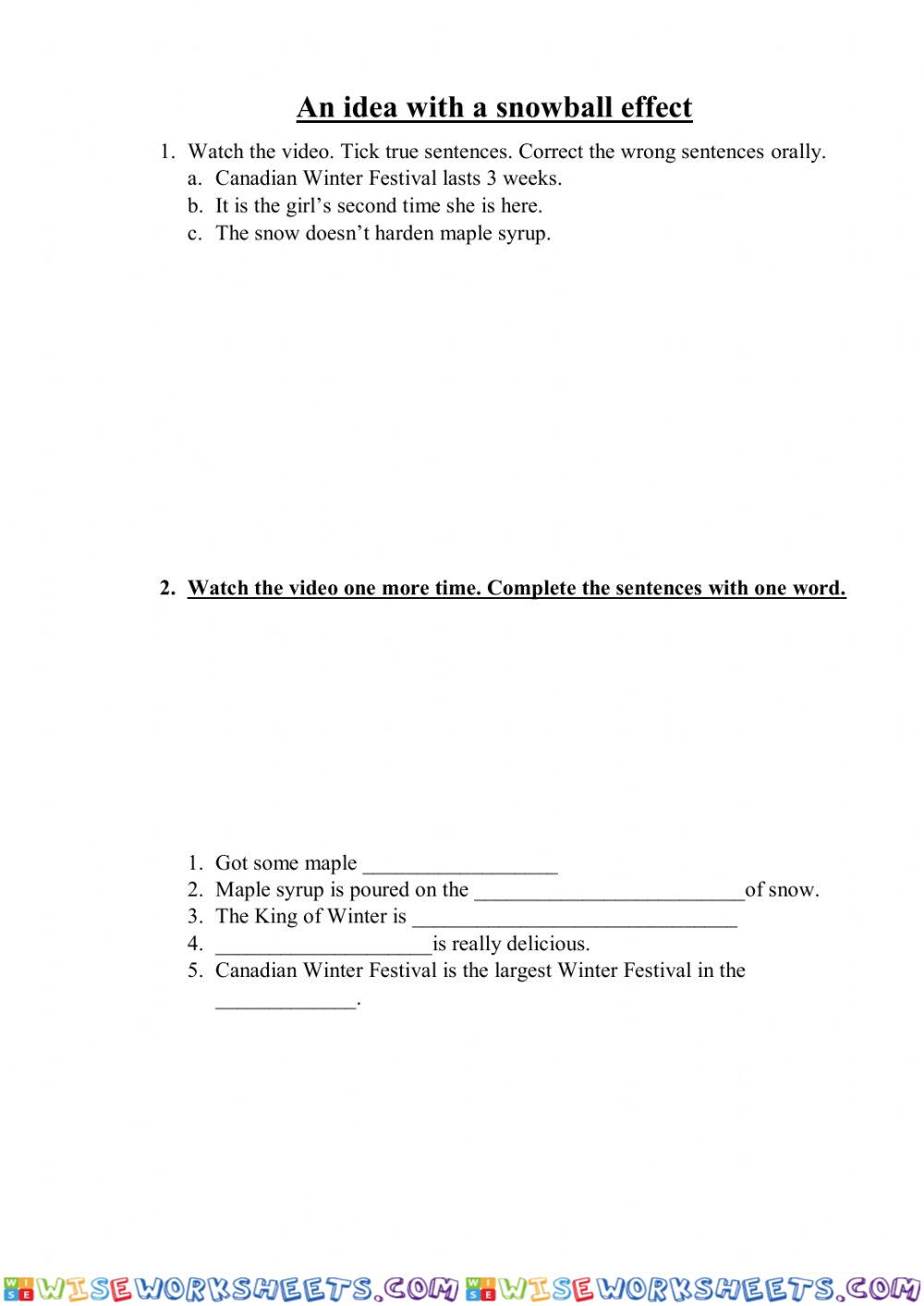 worksheet