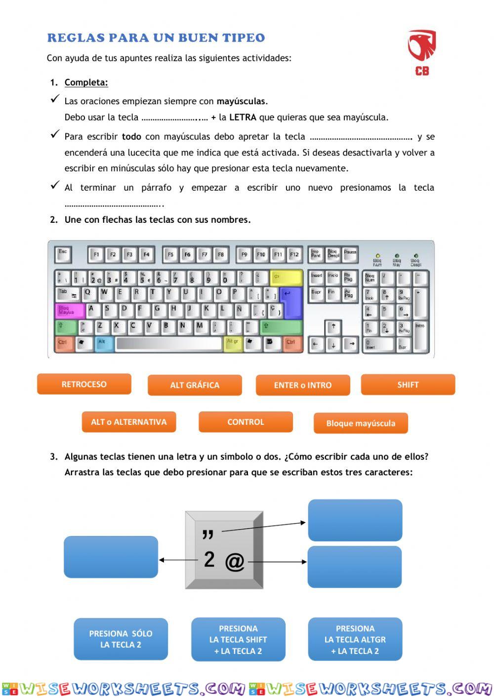 Reglas para un buen tipeo