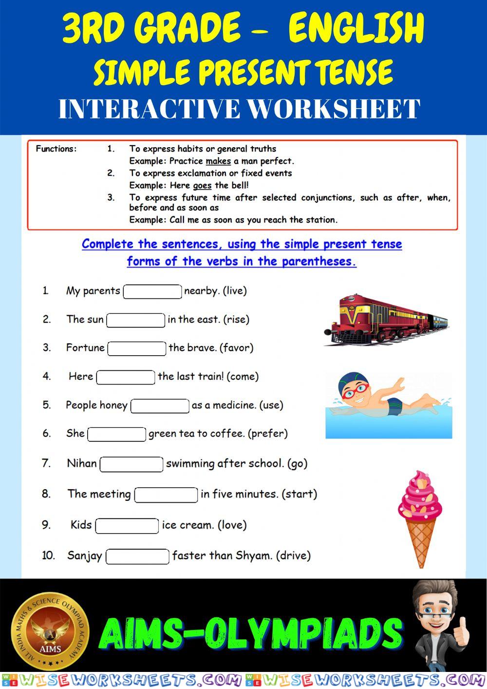 3rd-english grammar-simple present tense