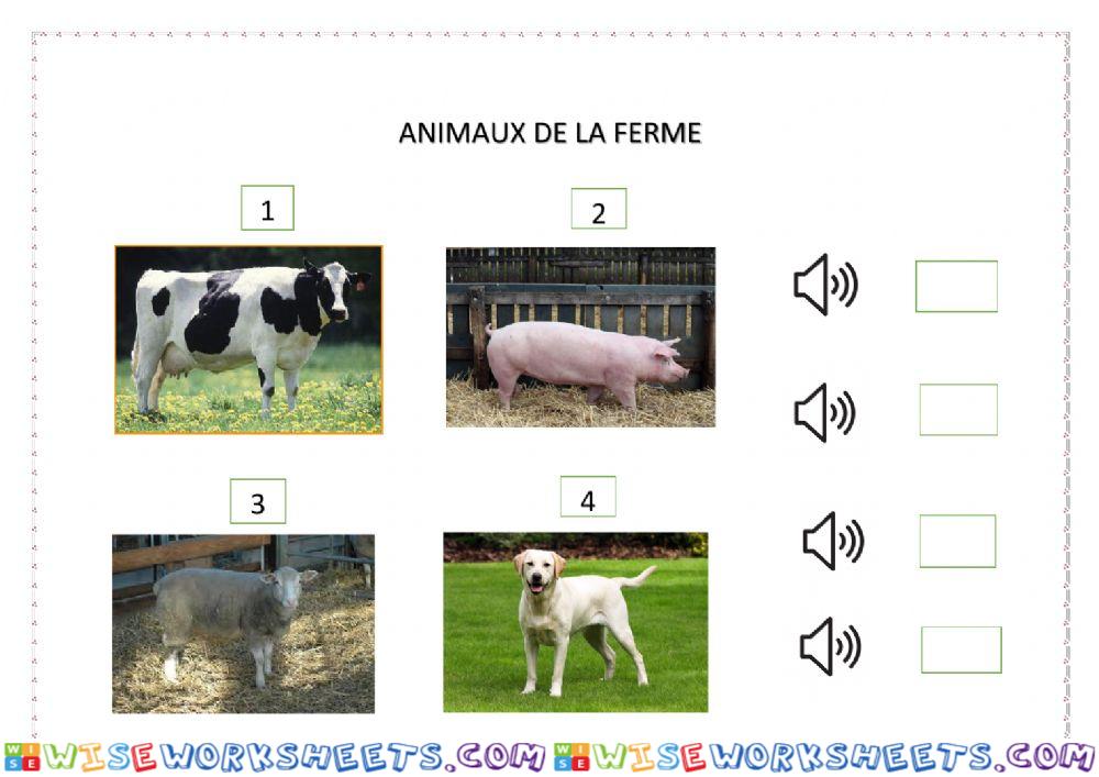 Les animaux de la ferme