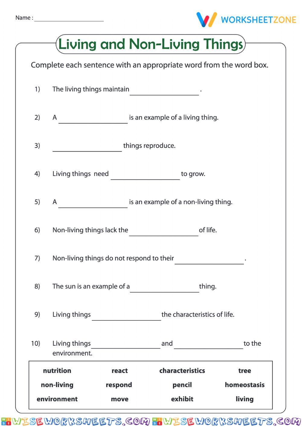 Living and non-living things