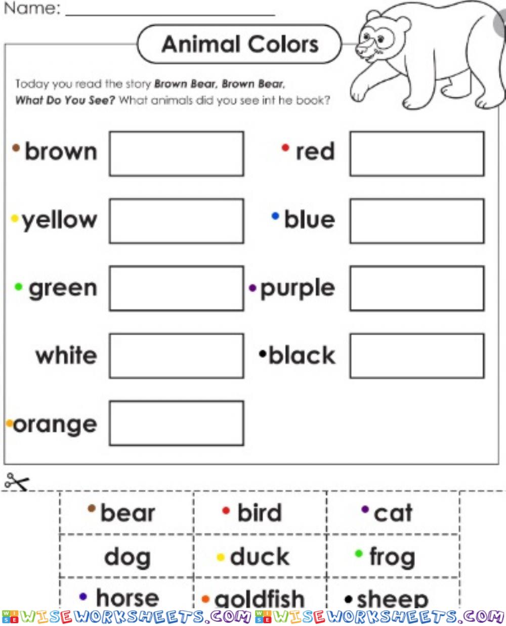 Brown Bear Brown Bear Color match