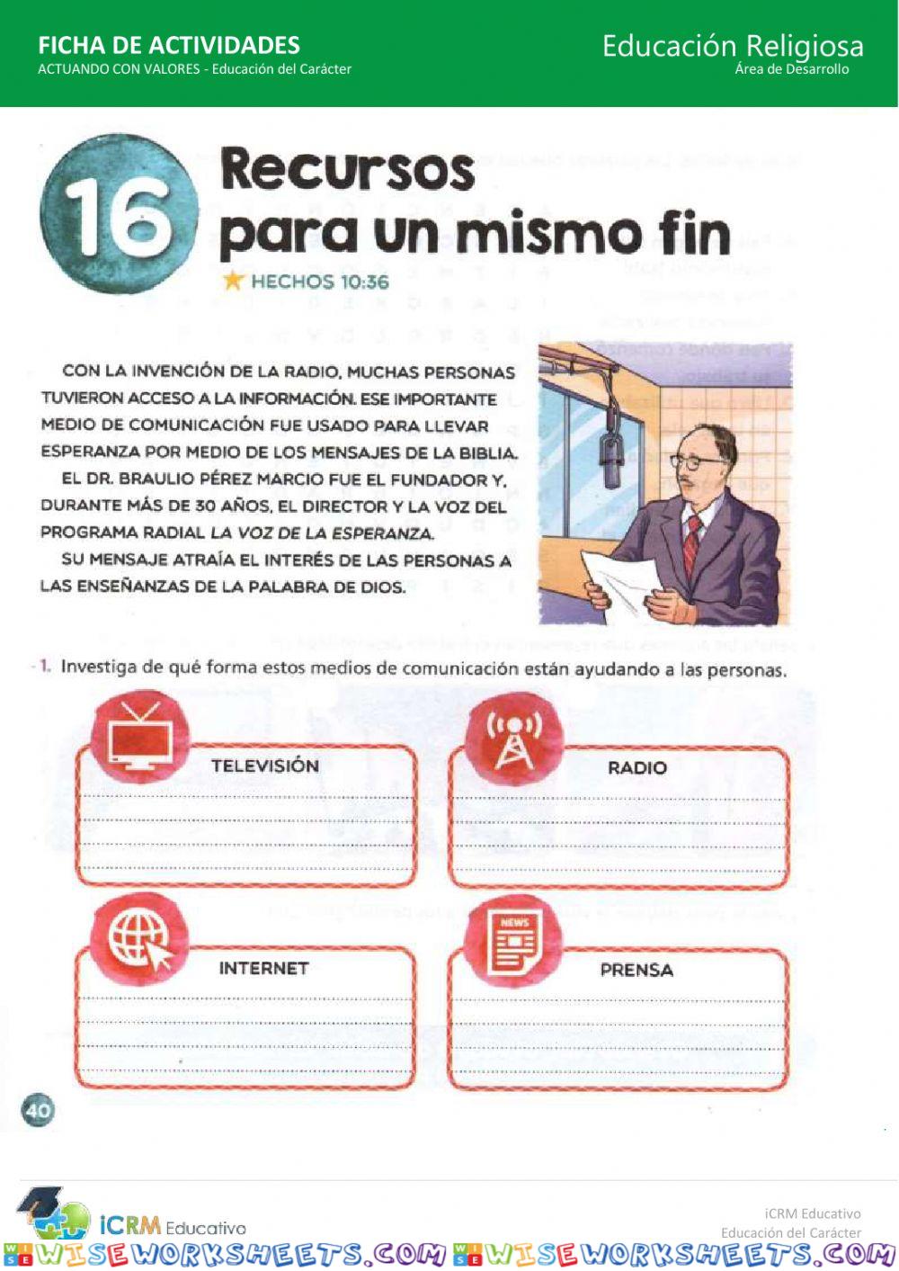 Recursos para un mismo fin