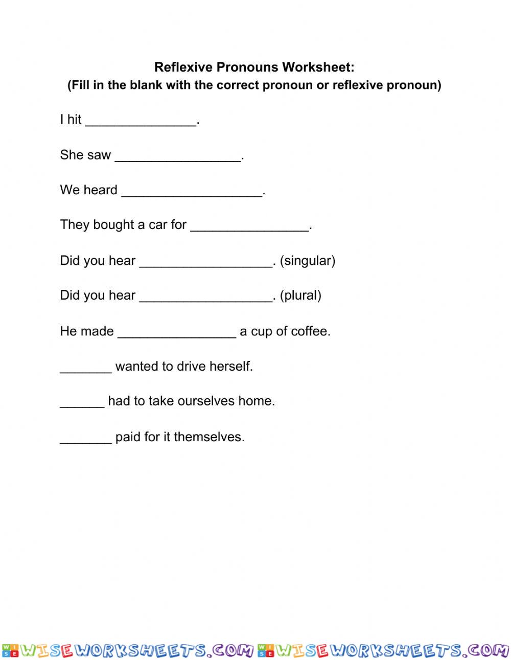 Reflexive Pronouns