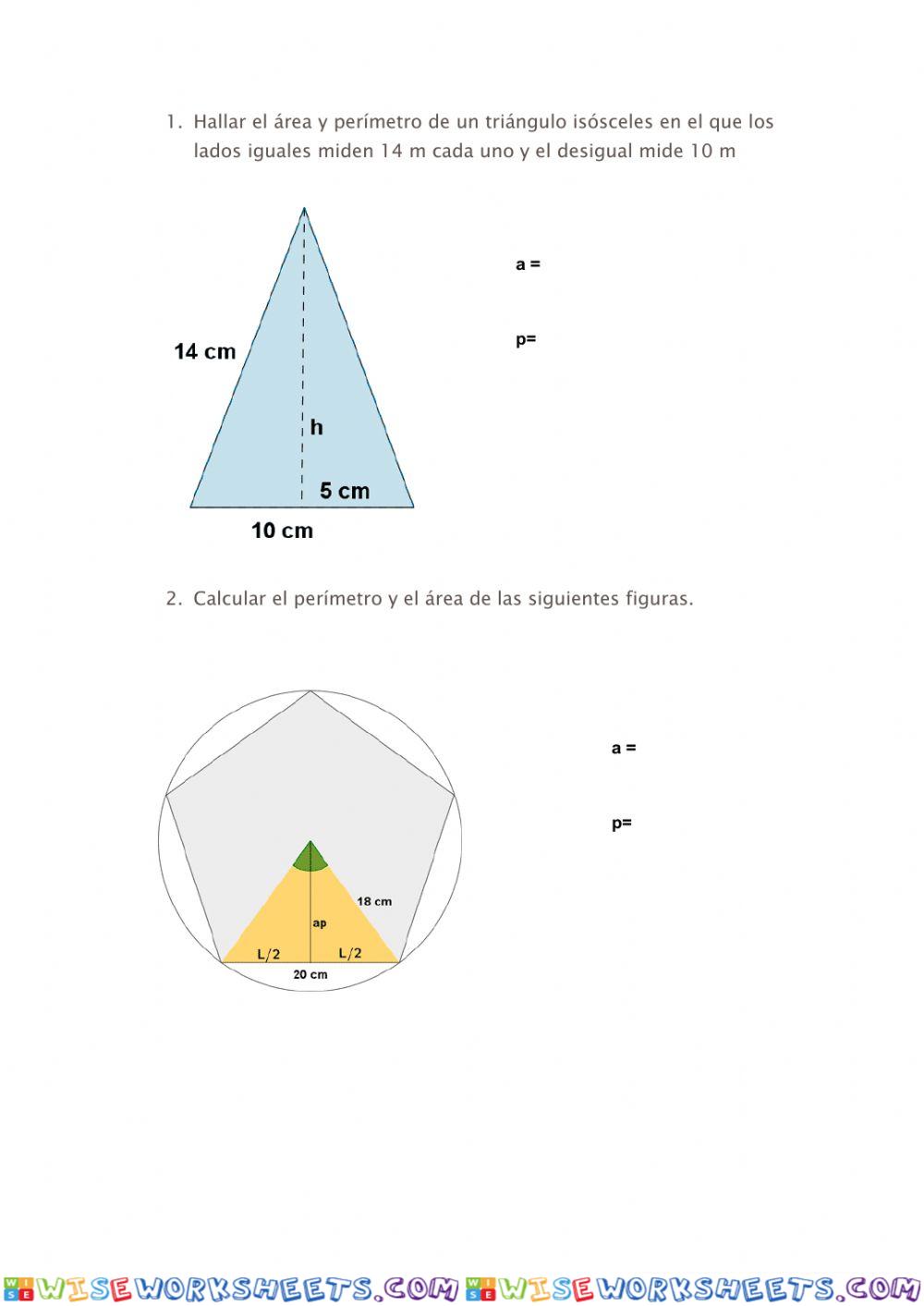 Calcula area y perimetro