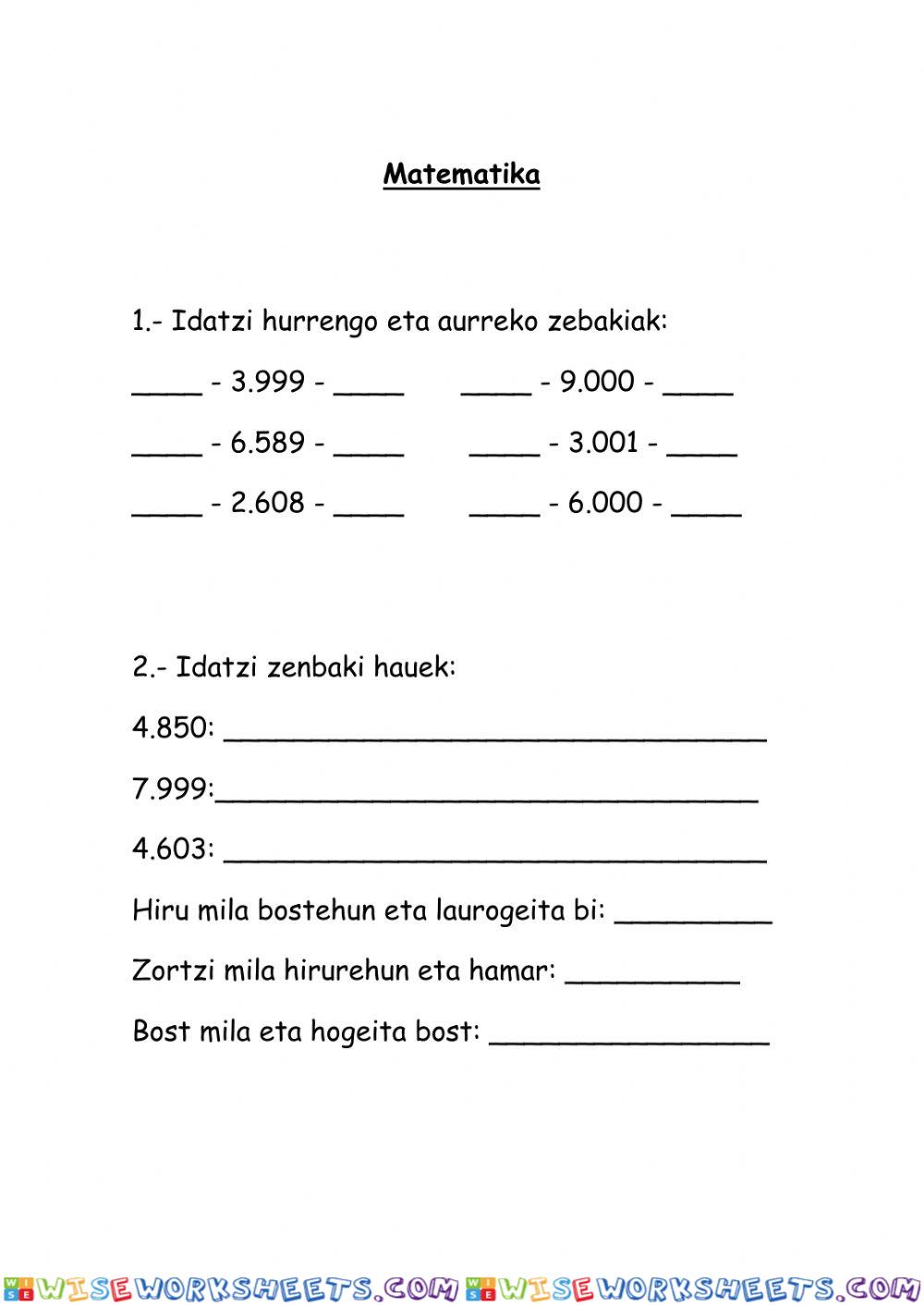 worksheet