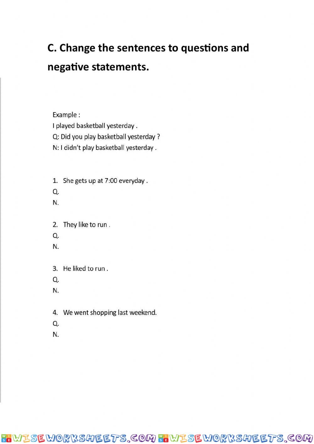 worksheet