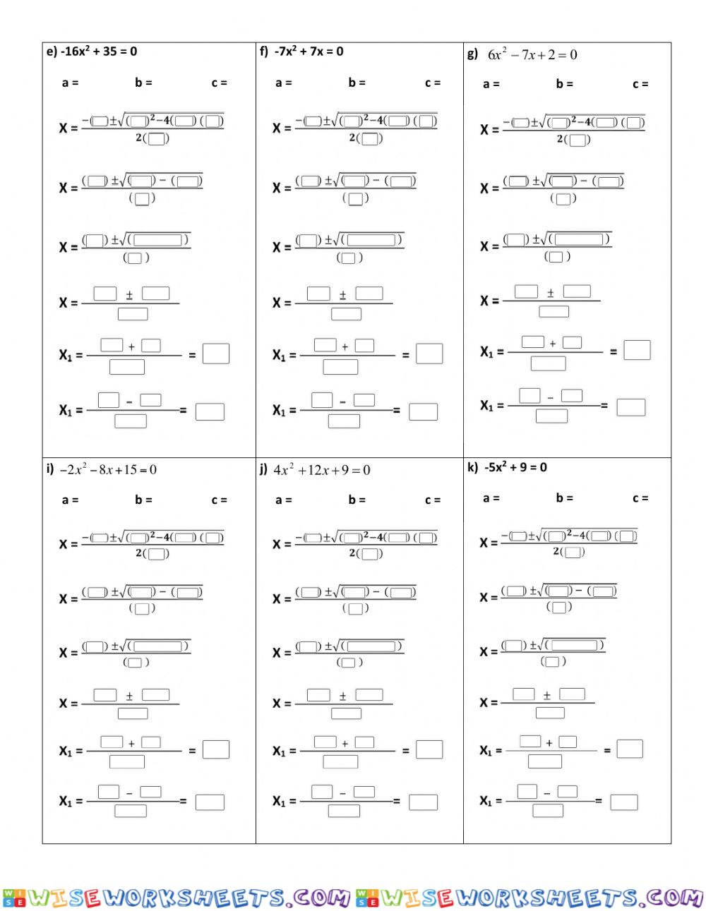 worksheet