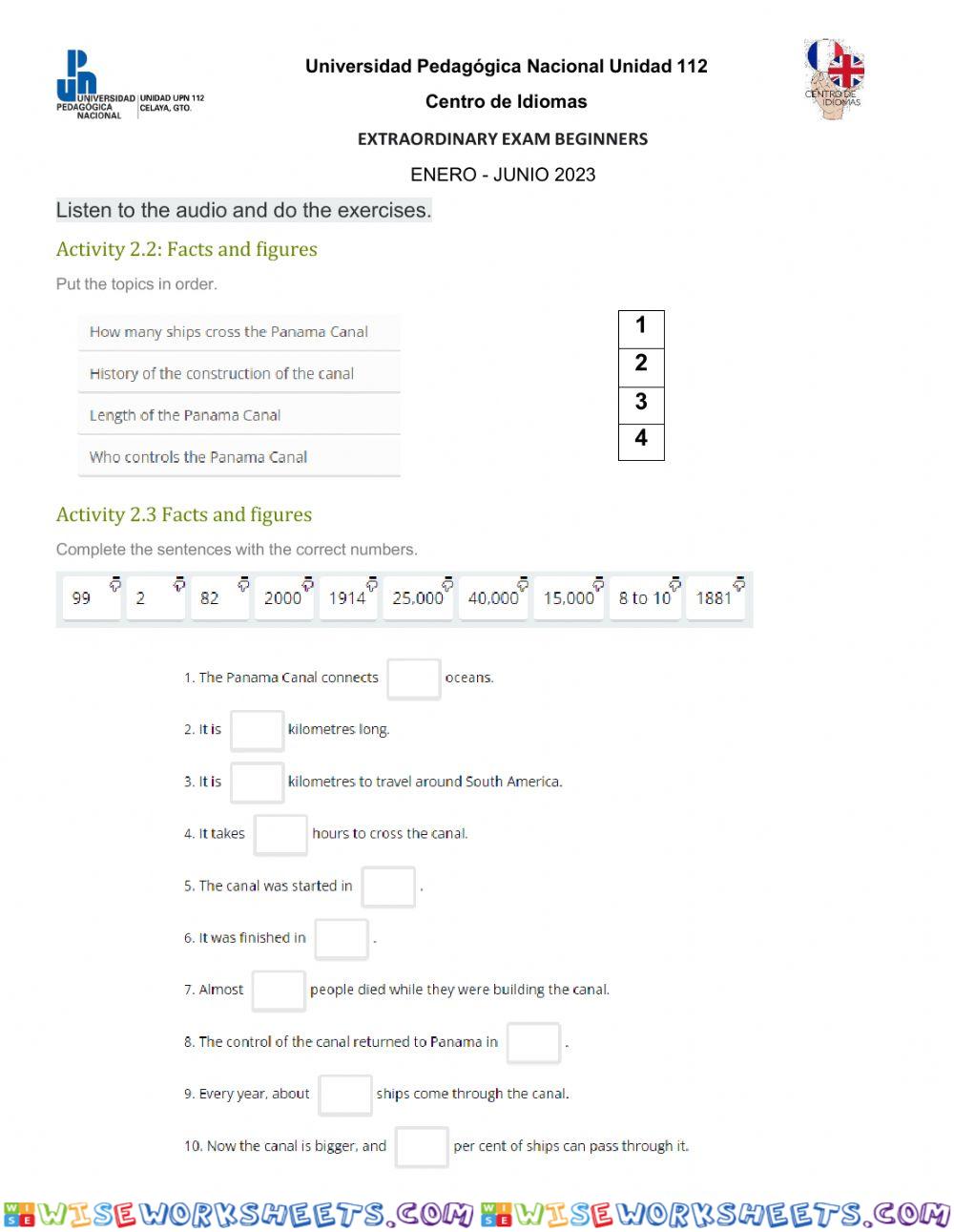 worksheet