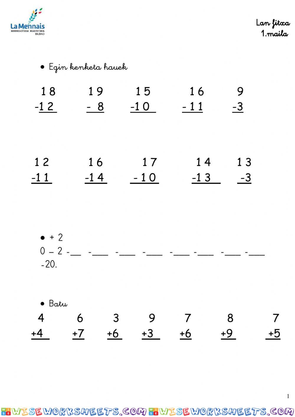 worksheet