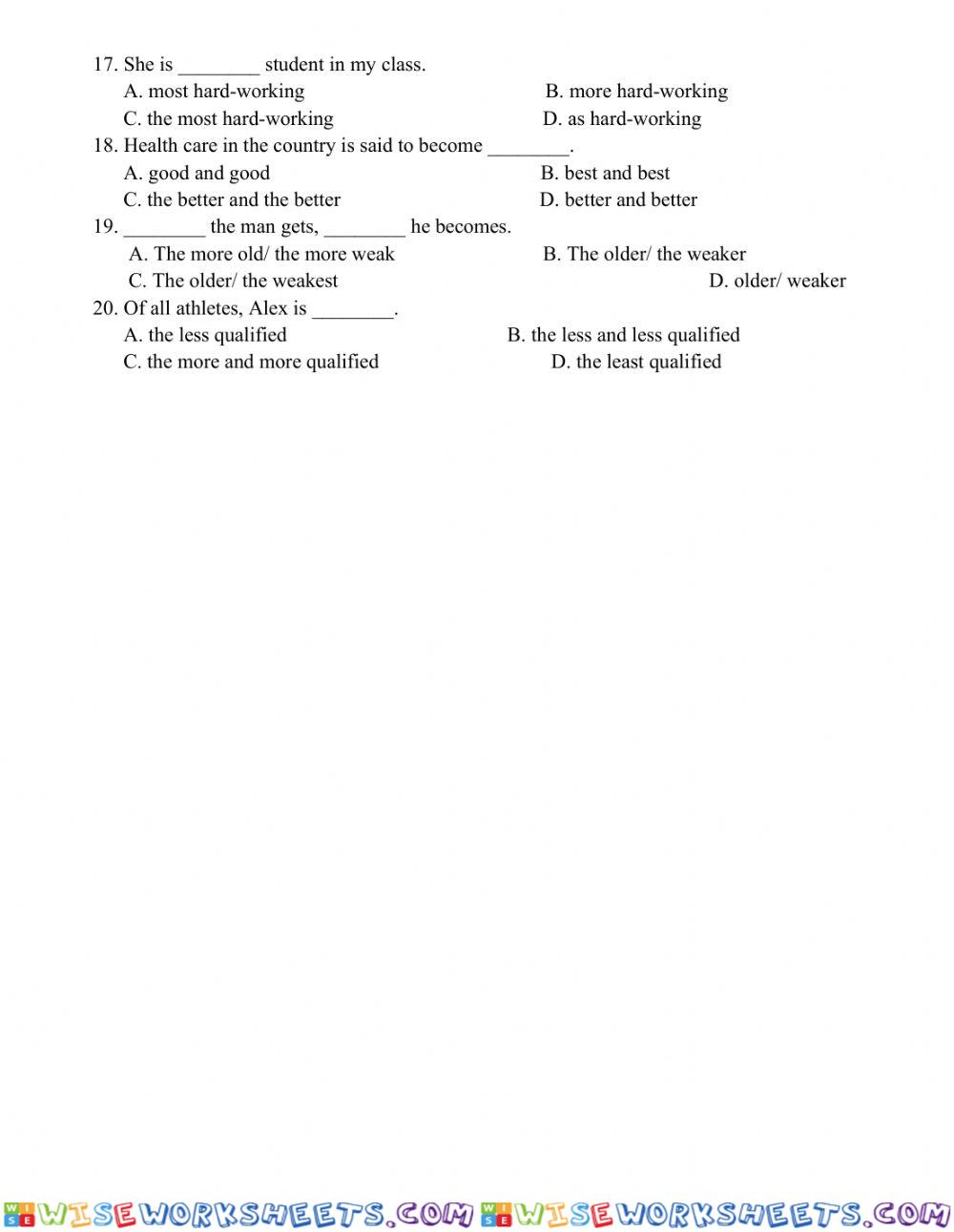 worksheet