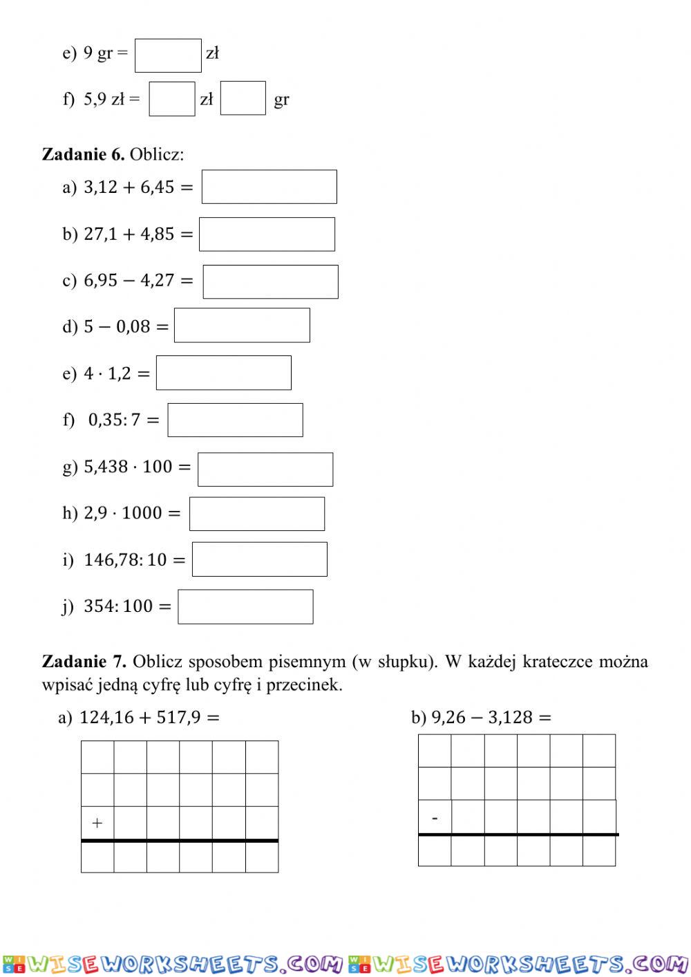 worksheet