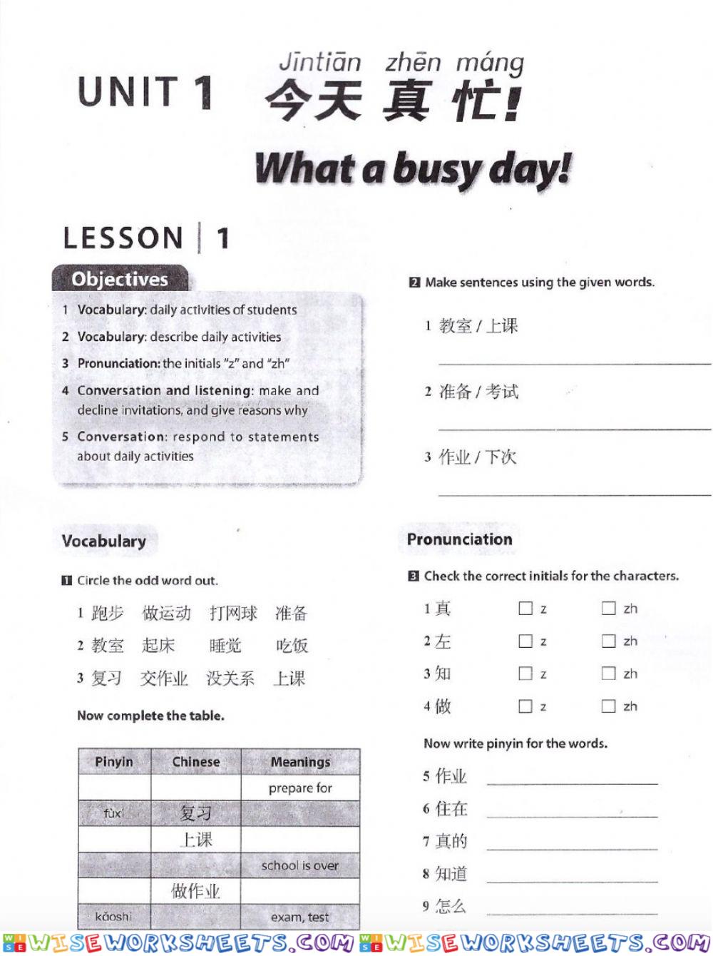 worksheet