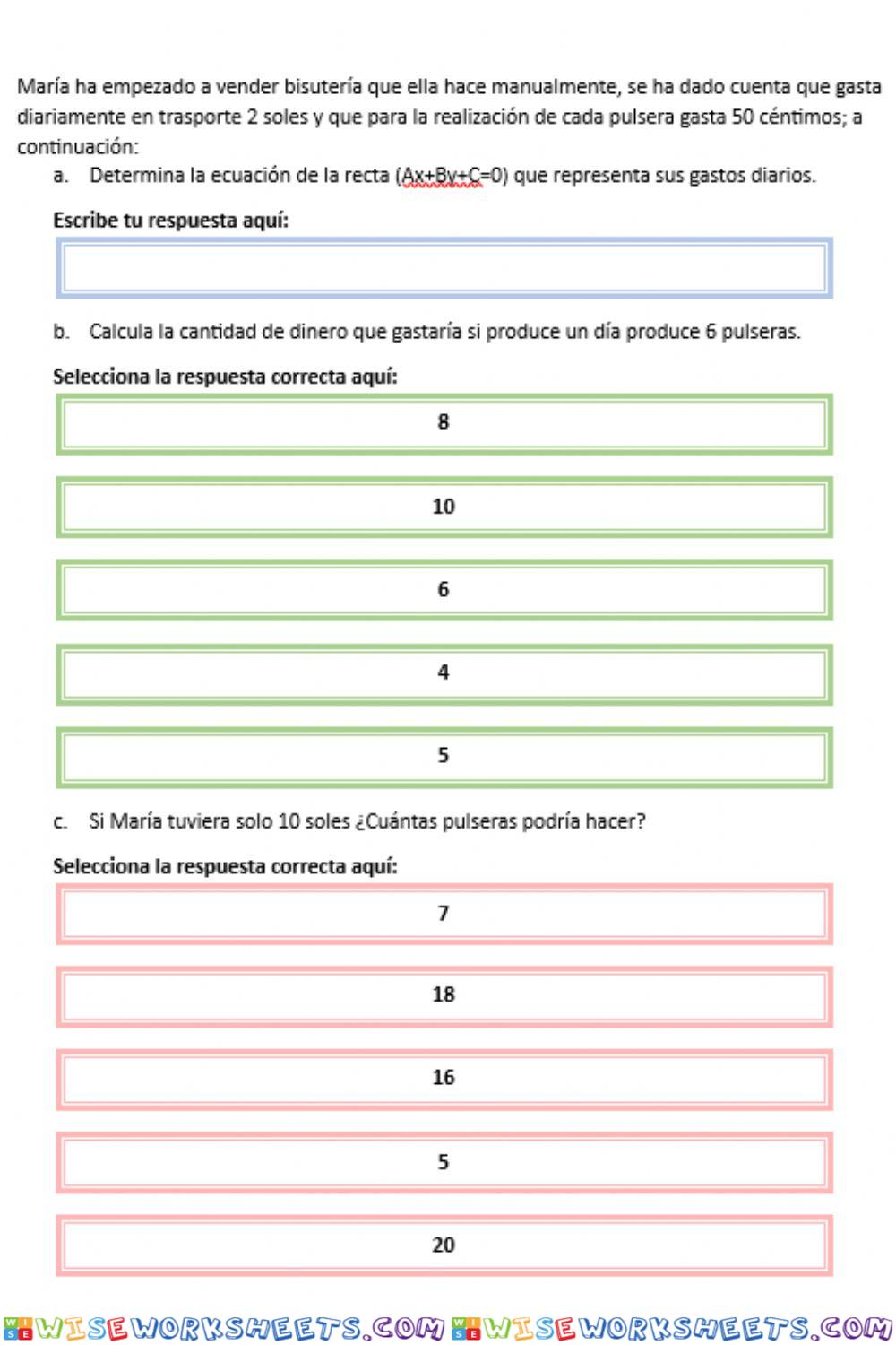 Funciones lineales