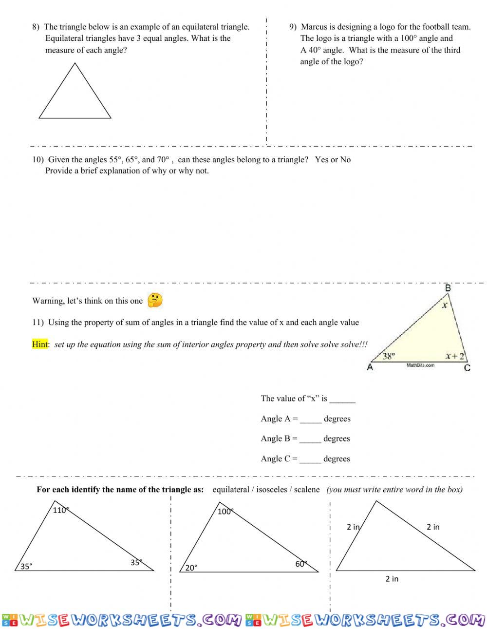 worksheet