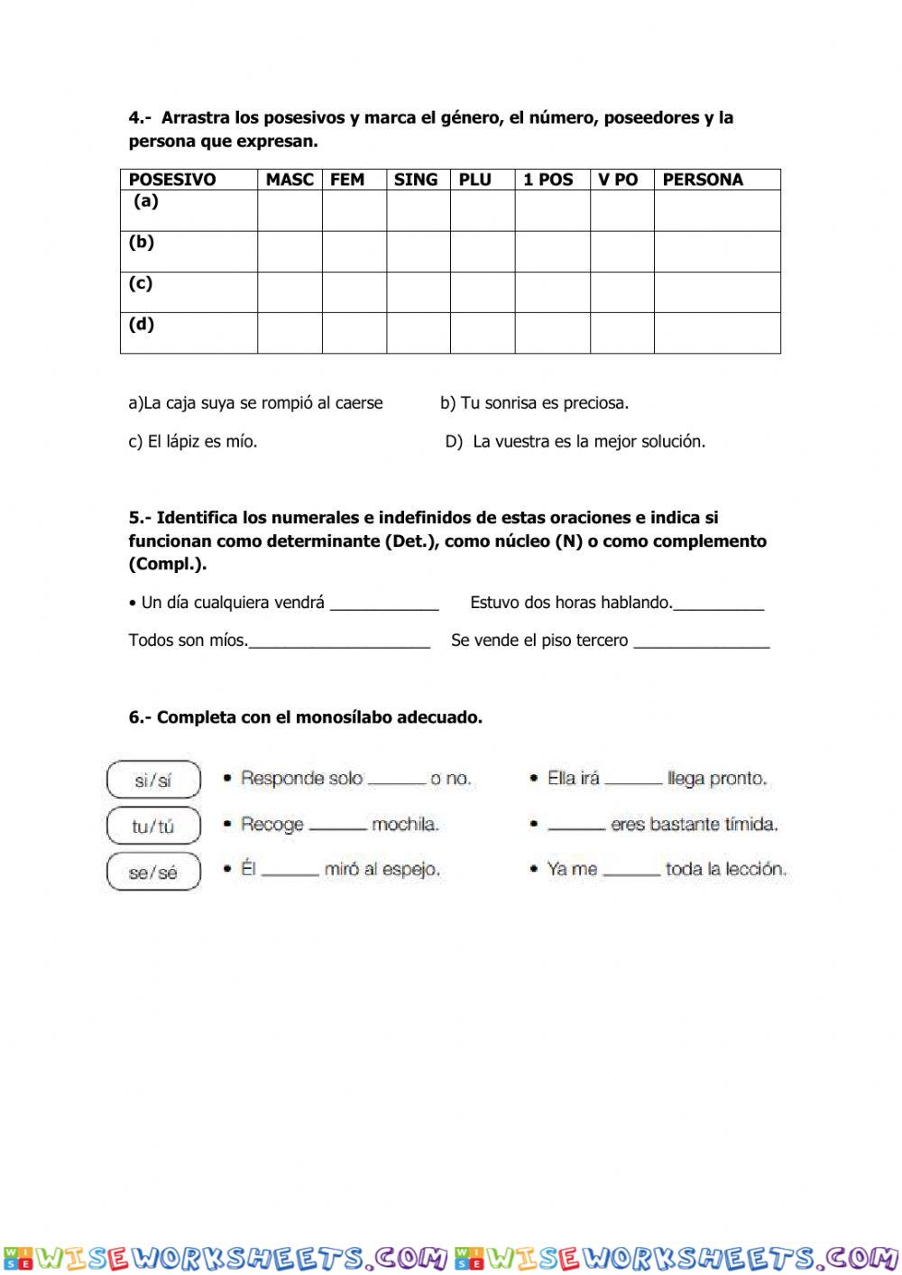 worksheet