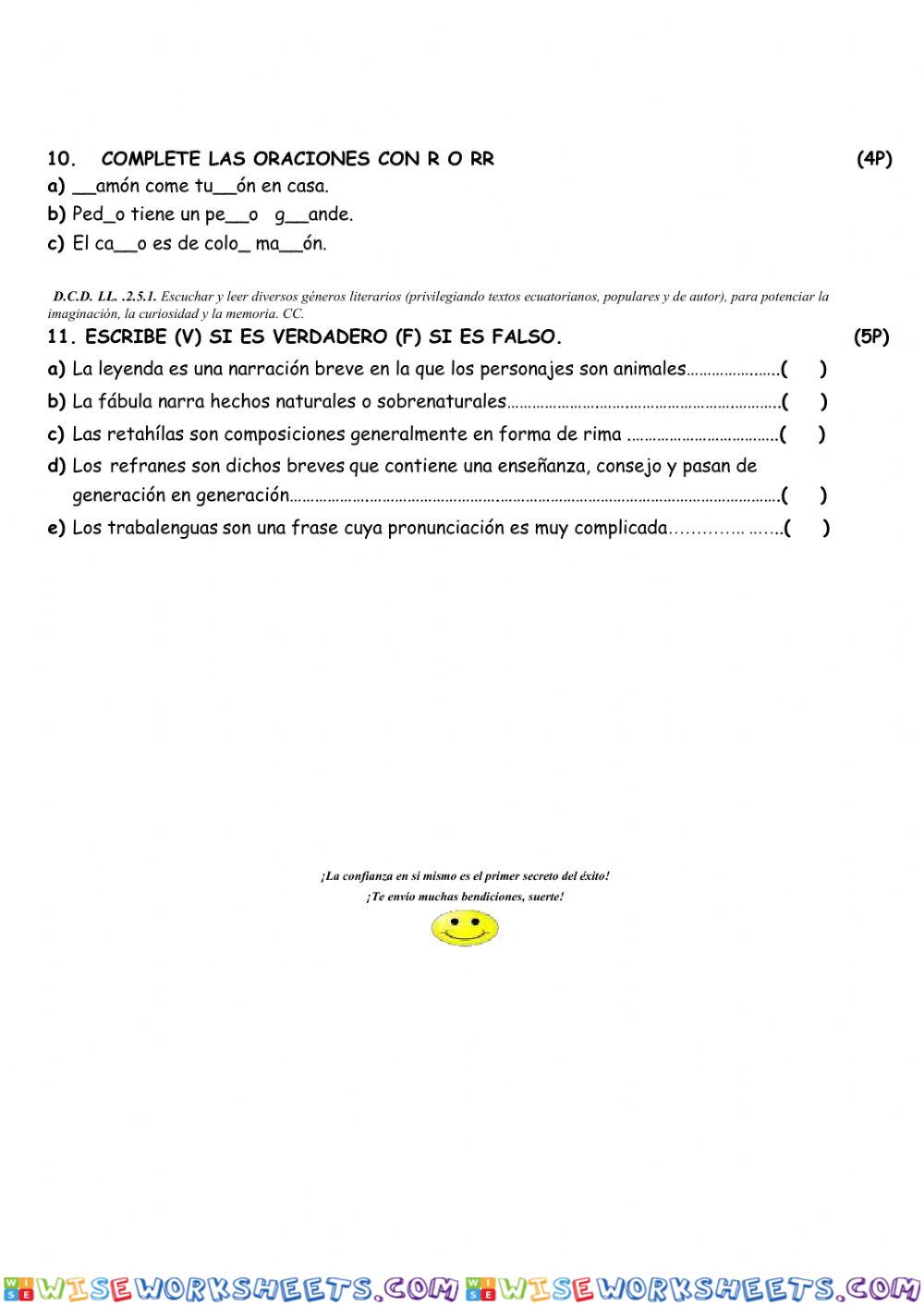 worksheet