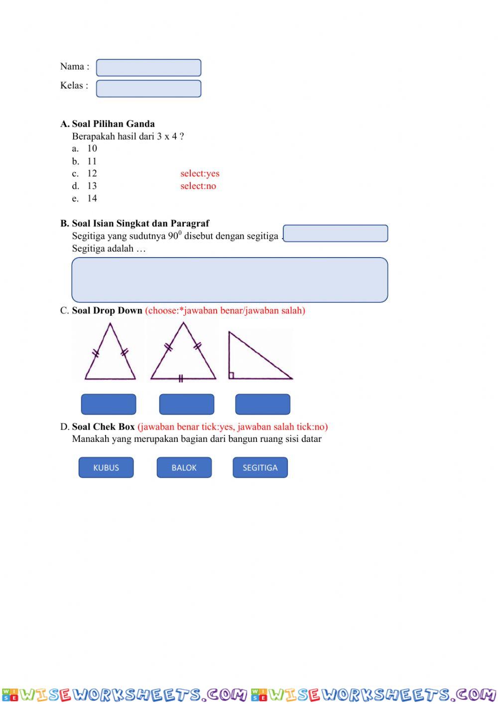 worksheet