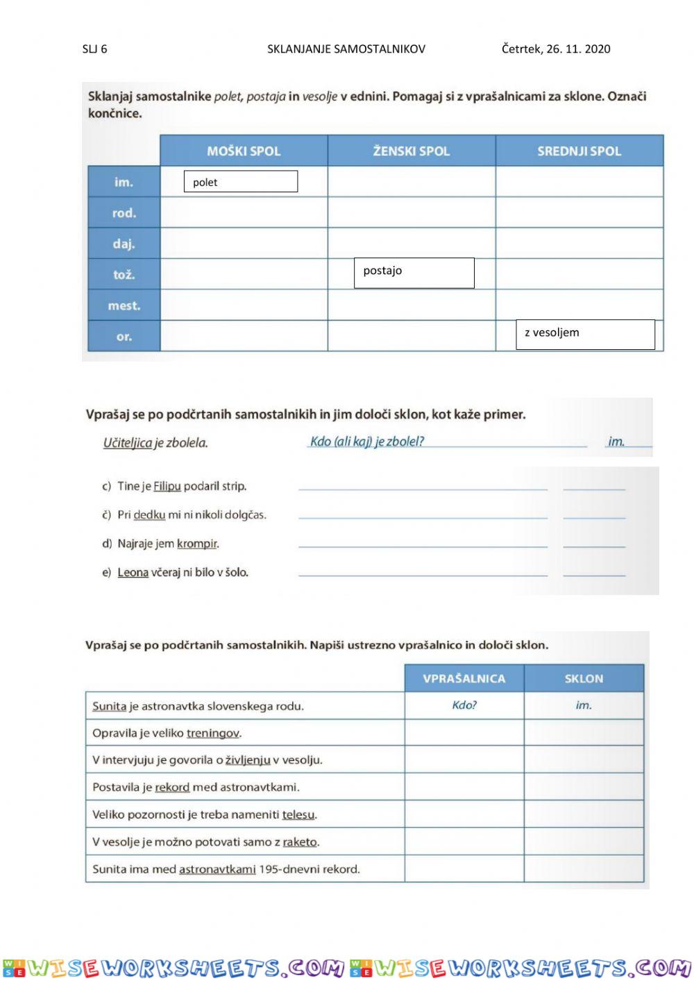 worksheet