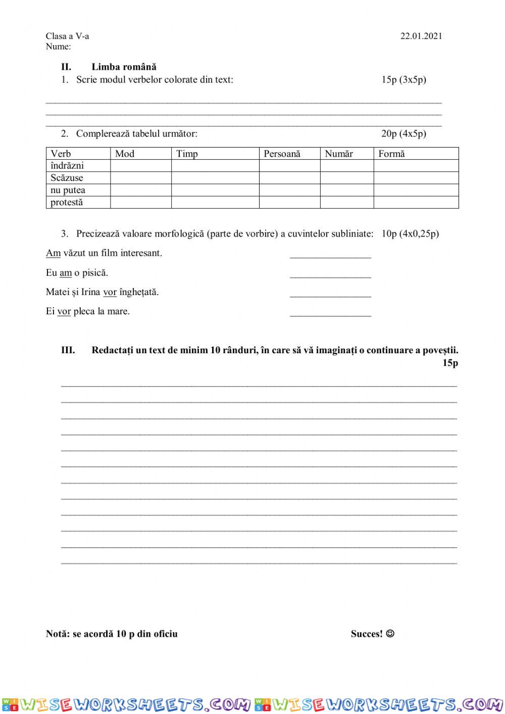 worksheet