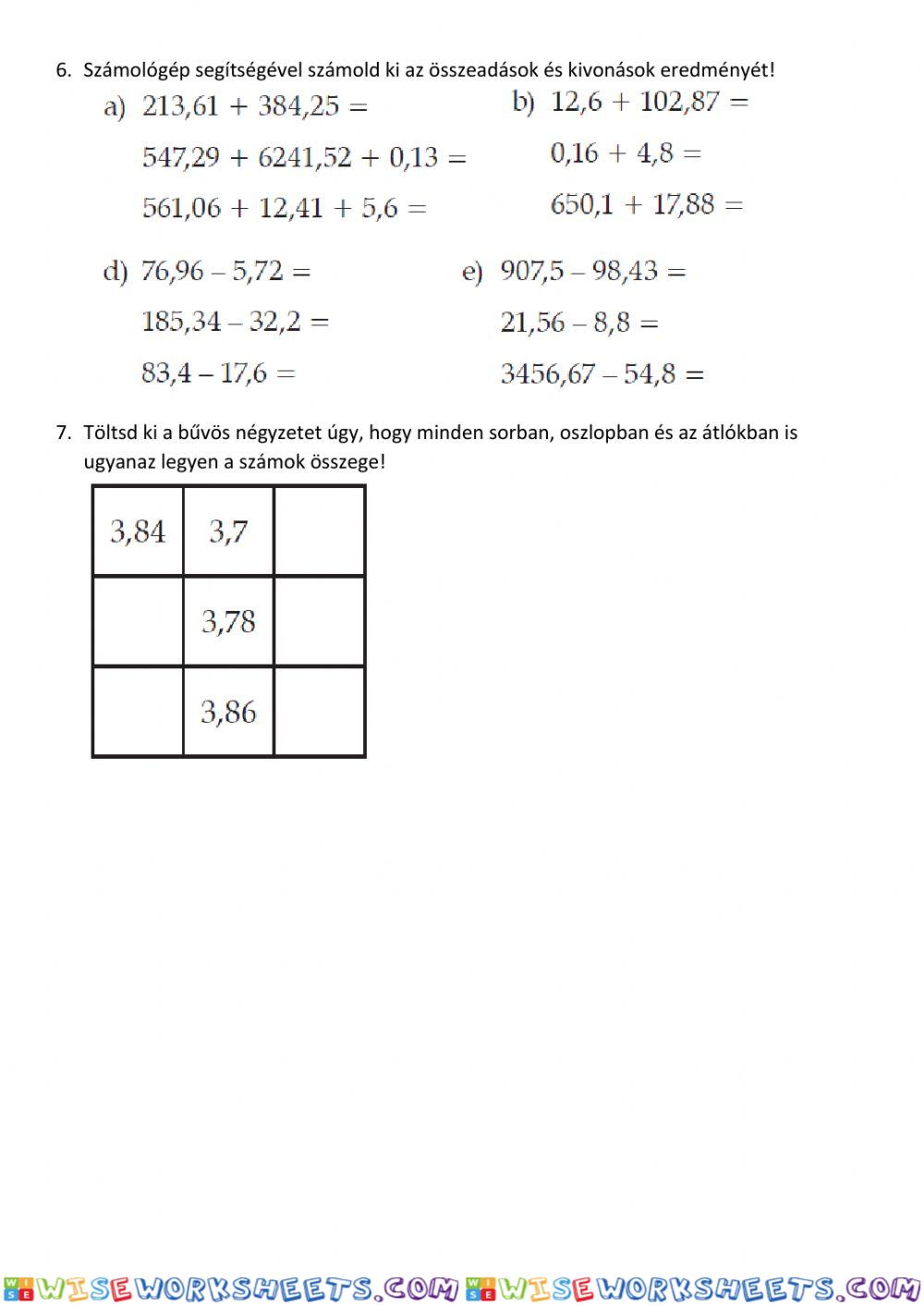 worksheet