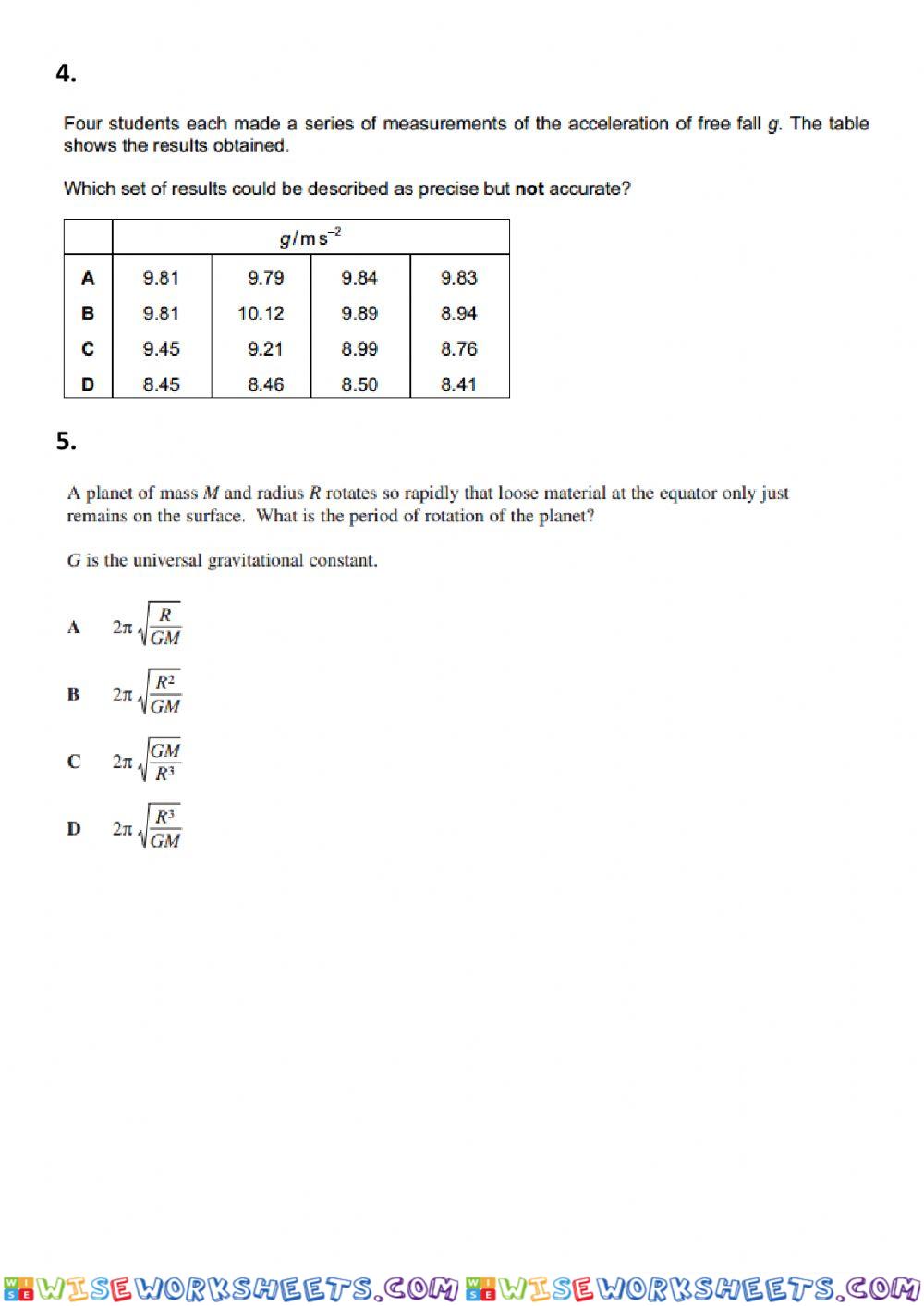 worksheet