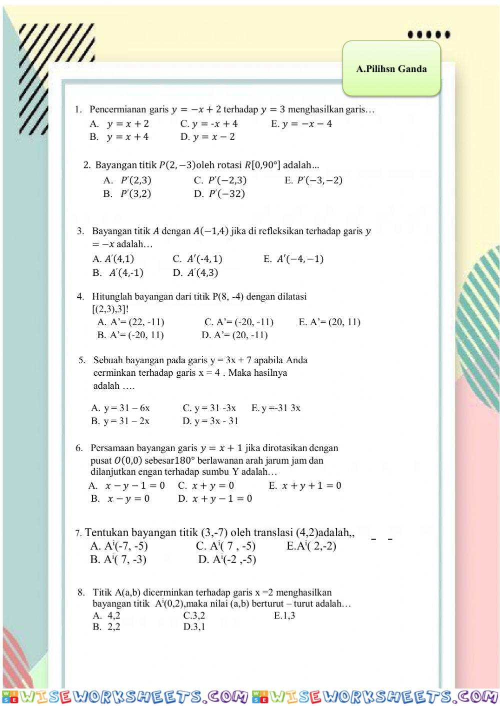 worksheet