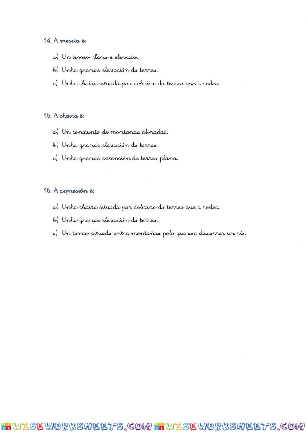 worksheet