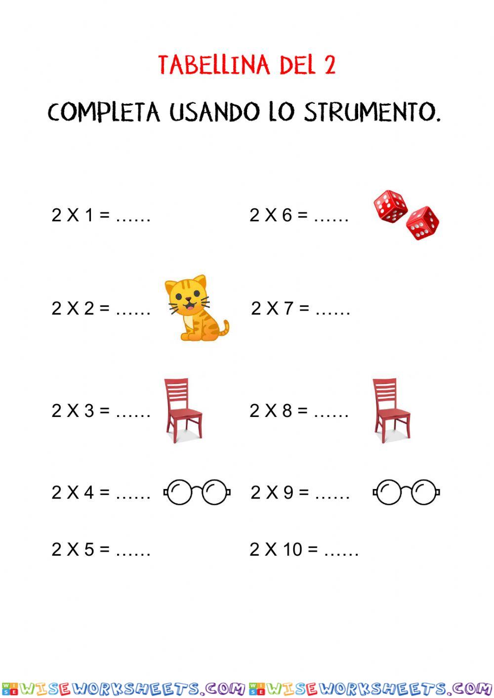 Tabellina del 2 - Metodo Analogico Bortolato