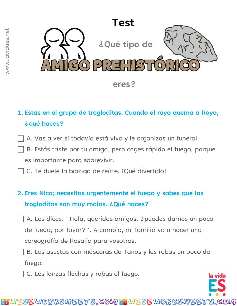 Test - ¿Qué tipo de amigo prehistórico eres?