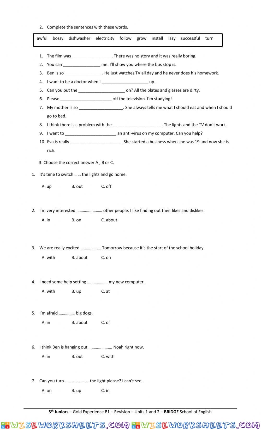 worksheet