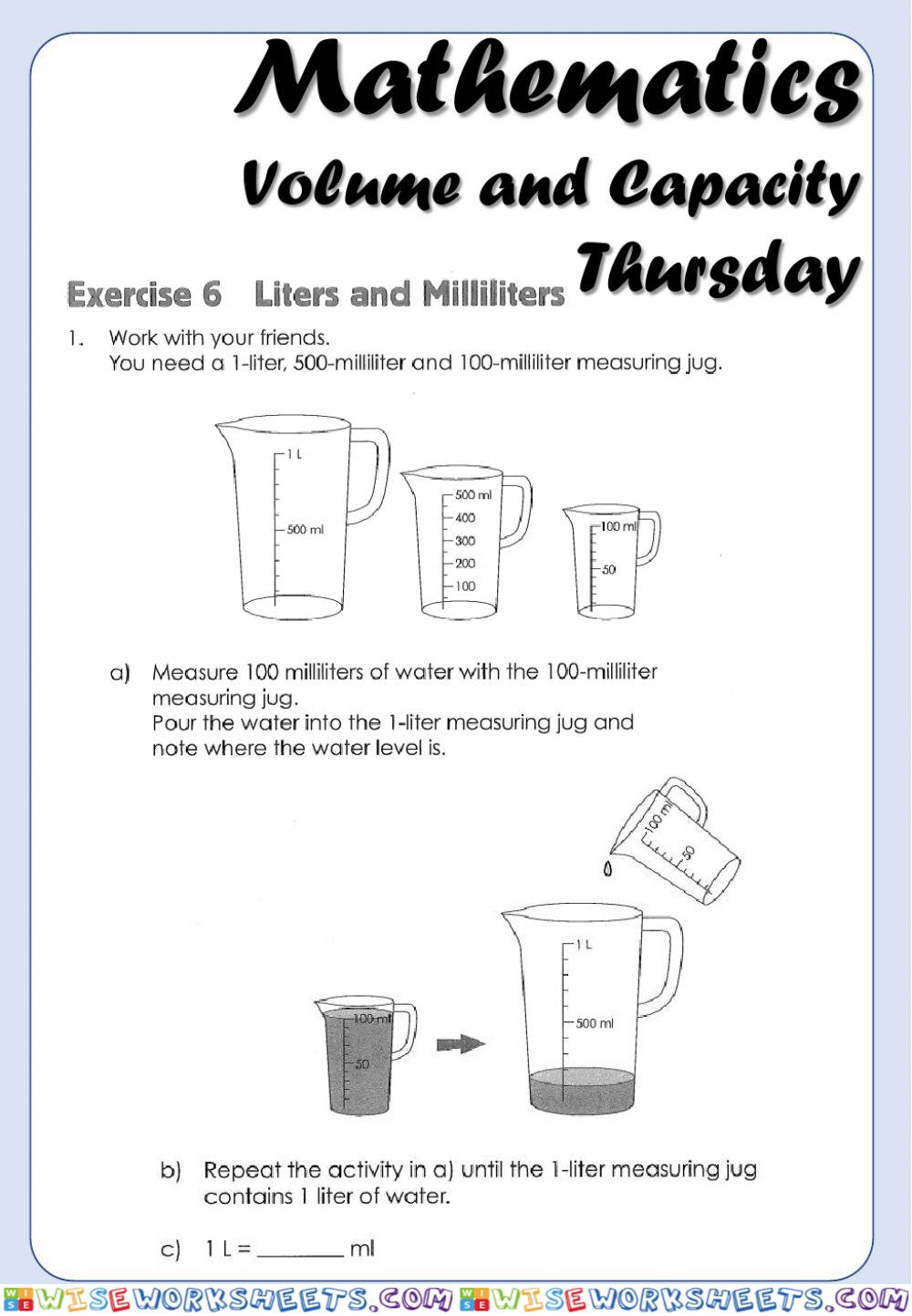 Mathematics - 3B - Capacity and Volume E