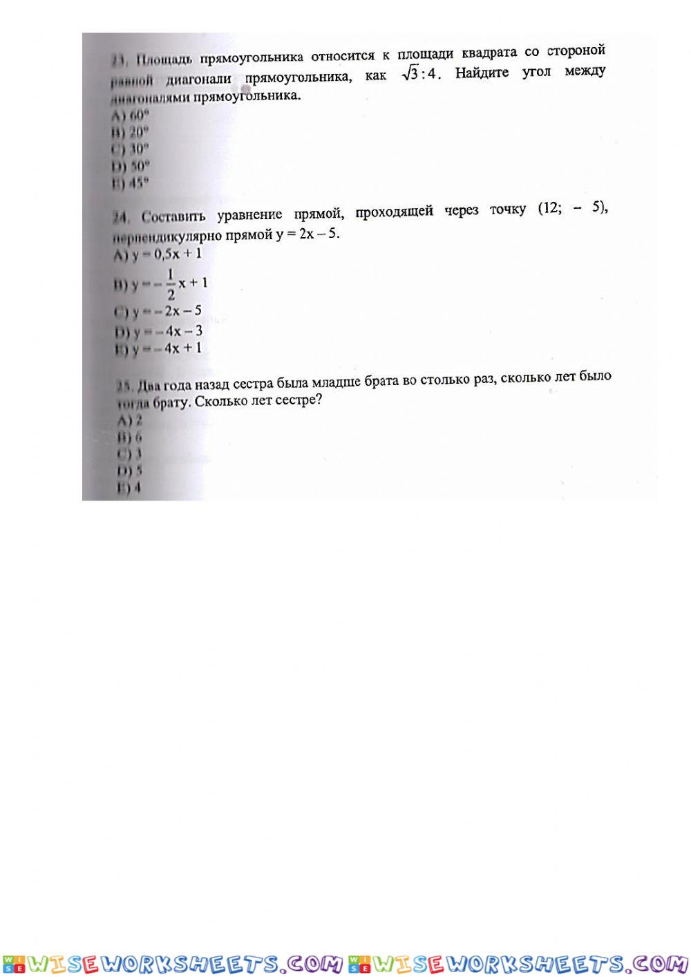 worksheet