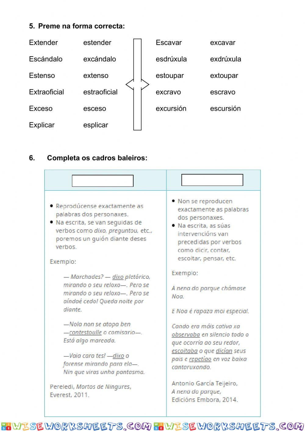 worksheet