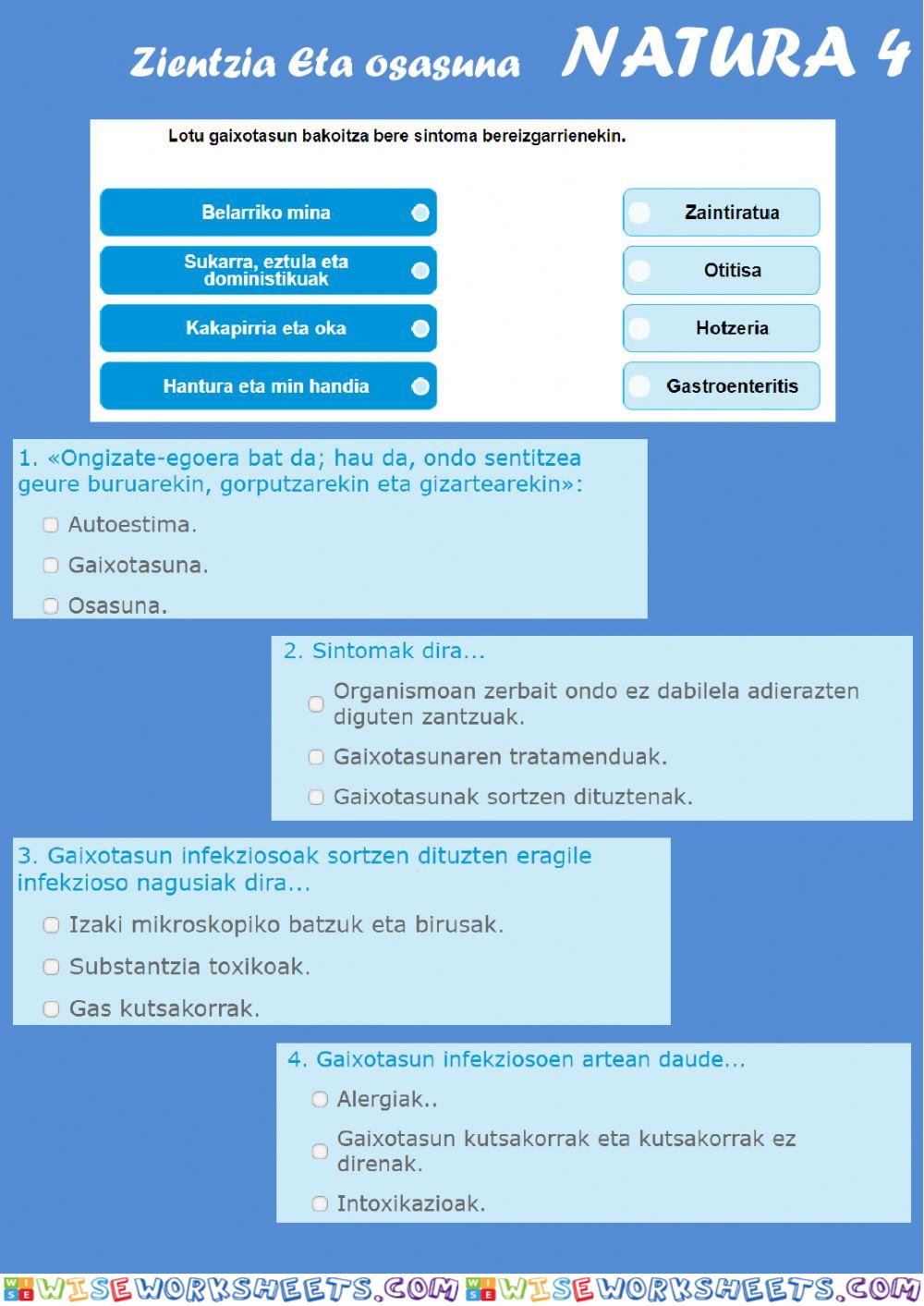 worksheet