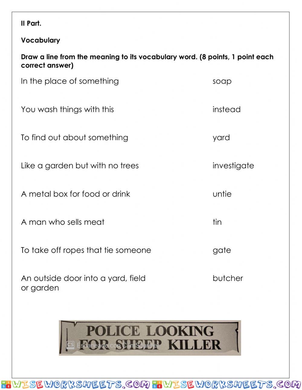 worksheet
